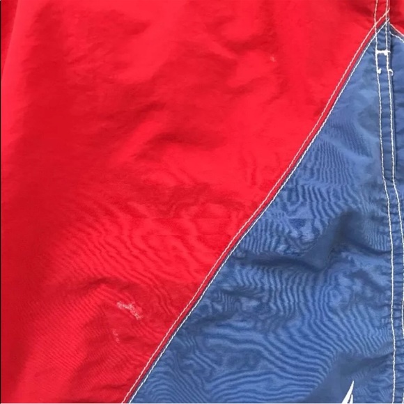 Vintage Nautica Swim Trunks Red White Blue - Picture 8 of 8